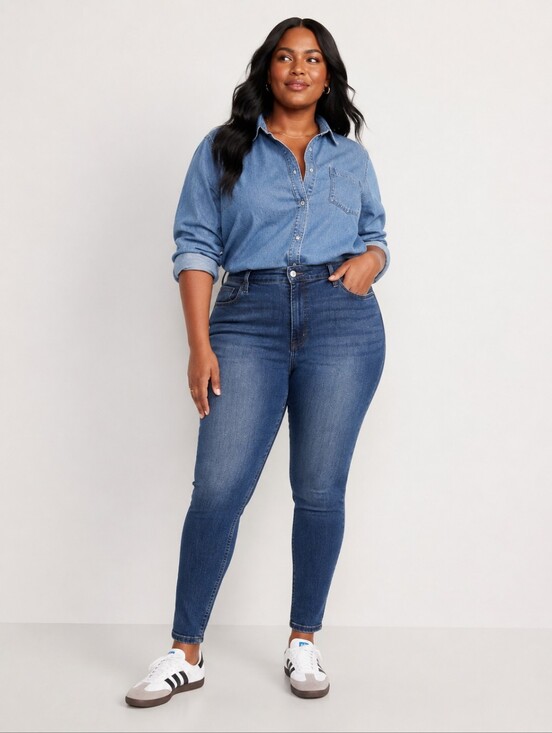 Old Navy Denim - NWT Old Navy Plus Size Women's Dark Blue Skinny Ankle Jeans Size 20 Short